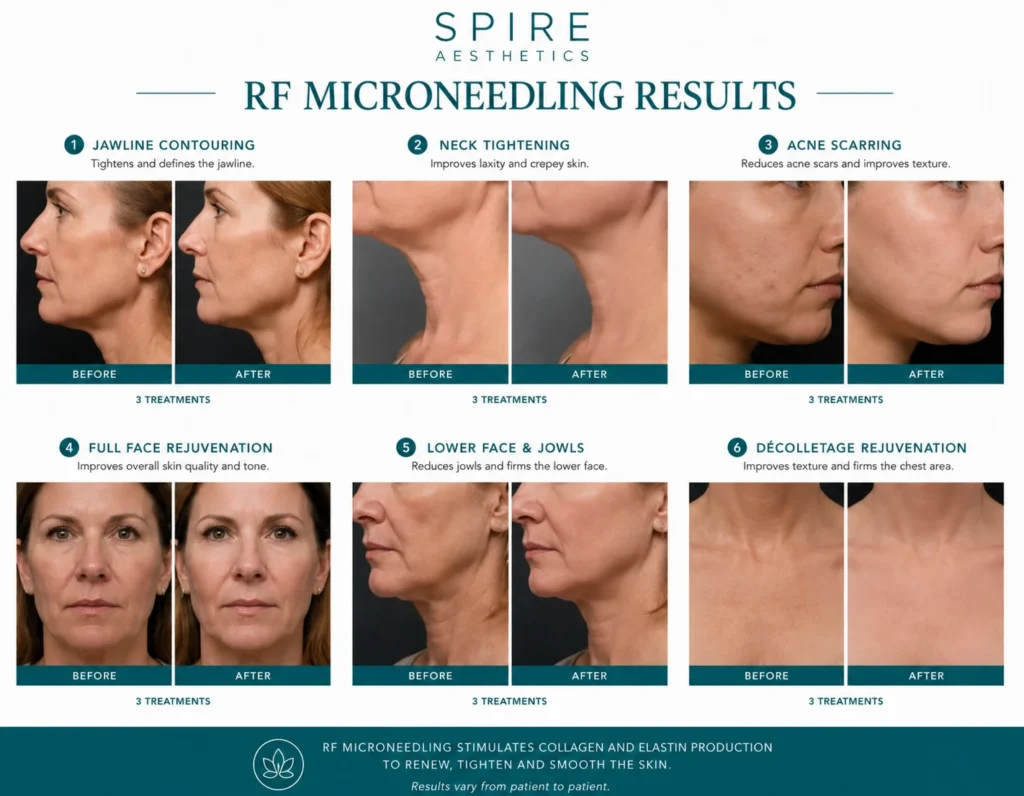 RF Microneedling Skin tightening Surrey results