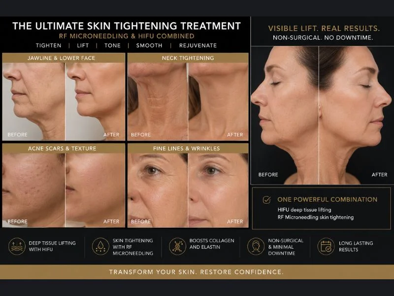Results of combined treatment for the ultimate skin tightening treatment Surrey